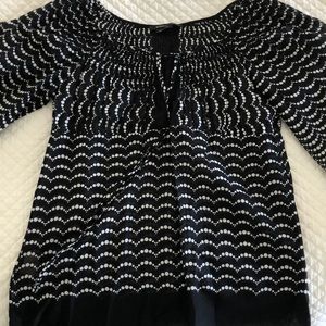 BCBGMAXAZIRIA black and white polka dot blouse